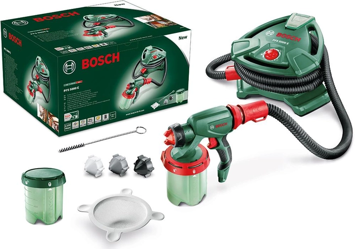 Профессиональный электрический краскораспылитель Bosch PFS 5000 Е : 1200 Вт, нанесение краски 3 м&sup2;/мин 0603207200 фото