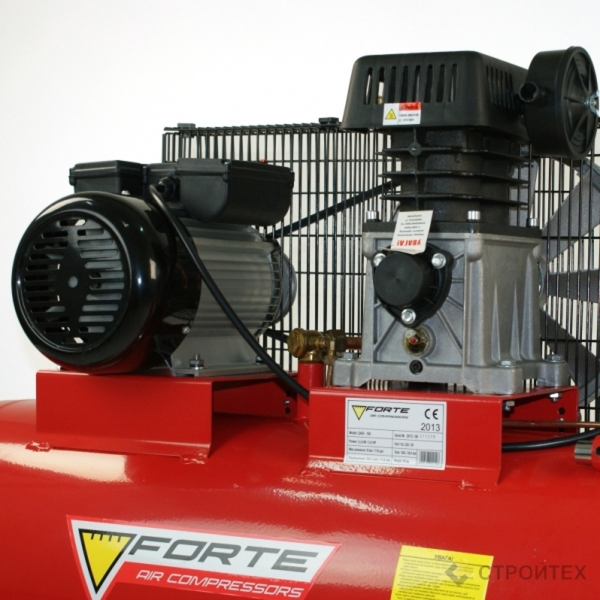 Мощный компрессор Forte ZA 65-100 : 2200 Вт, 8 бар, 335 л/мин, 100 л, 940 об/мин, вес 73 кг ZA 65-100 фото