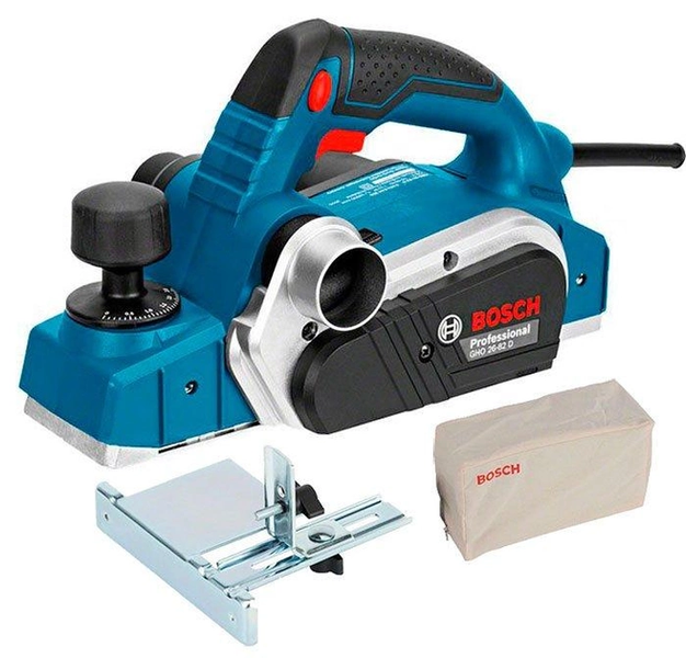 Купити Професійний рубанок Bosch Professional GHO 26-82 D із паралельним упором, пилозбірником, 710 Вт в Україні у Tools Store