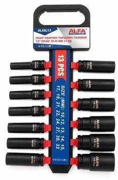 Купити Набір ударних головок ALFA 13 шт 10-32мм 1/2" ALISL13 (ALISL13) в Україні у Tools Store