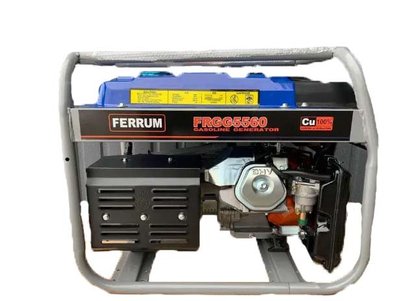Профессиональный бензиновый генератор (электрогенератор) Ferrum FRGG5560: 5.5/6.0 кВт - 1 фаза генератор FRGG5560 фото