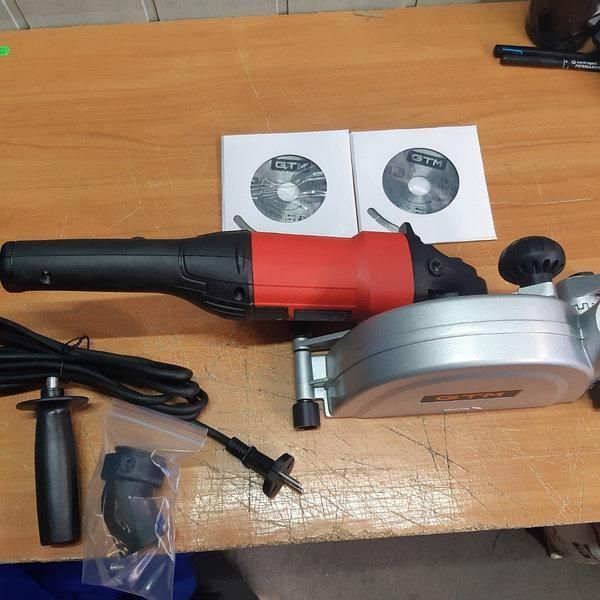 Купити Штроборіз електричний (бороздник) GTM WC125/1400E : 1400 Вт, 9500 об/хв, 3см глибини, плавний пуск (бетоноріз) в Україні у Tools Store