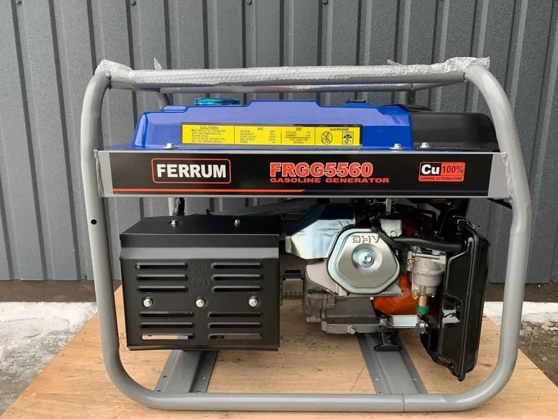 Професійний бензиновий генератор (електрогенератор) Ferrum FRGG5560 : 5.5/6.0 кВт - 1 фаза генератор для дому FRGG5560 фото