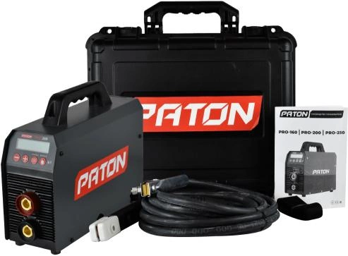Купити Професійний зварювальний апарат PATON&trade; PRO-250 : потужніст 6.9 кВА, струм 250 А, електроди 1.6-5 мм, кейс в Україні у Tools Store