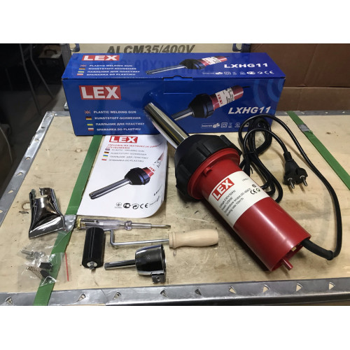 Фен для сварки пластика и пайки бамперов LEX LXHG11 : 1200 Вт, 600°C,вес 1.5кг LXHG11 фото