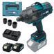 Гайковерт аккумуляторный PROFI-TEC PTW2100BL (2акум.20В 4Ач/зарядный/кейс/2100Нм/3/4") - фото товара 005909