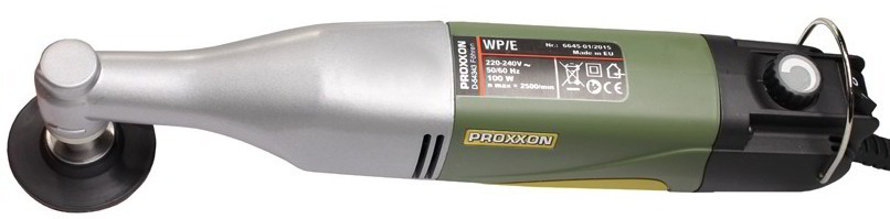 Мощная угловая полировальная машина WP/E Proxxon: 100 Вт, регулировка оборотов, 2500об/мин, диск 50 мм (28660) 28660 фото