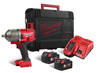 Купити Гайкокрут акумуляторний MILWAUKEE M18 FHIWF12-502X (2акум.18В 5Аг/зарядний/кейс/1898Нм) в Україні у Tools Store