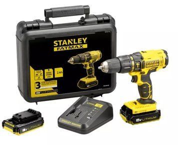 Аккумуляторная ударная дрель-шуруповерт Stanley FATMAX FMC626D2K, + 2 Акб 18В + зарядное + кейс (47 Нм, 1500об FMC626D2K фото