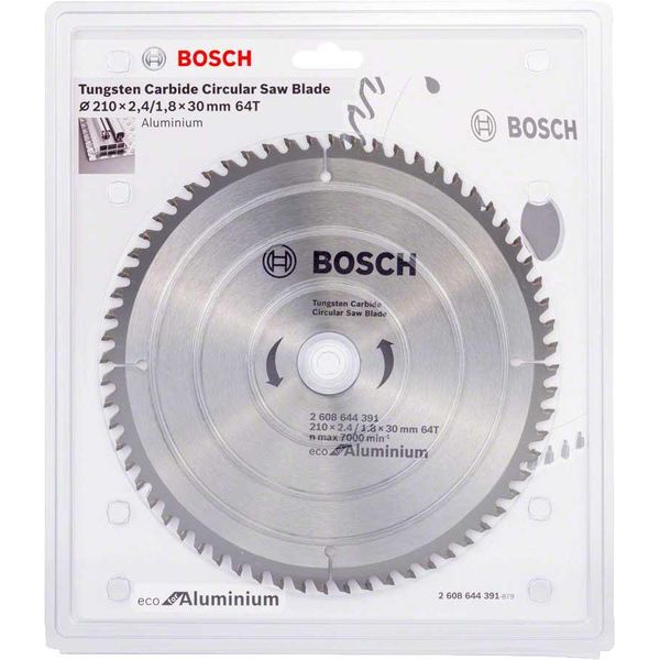 Диск пильный 210 х 30 (64Т) Bosch по алюминию (2608644391) 2608644391 фото