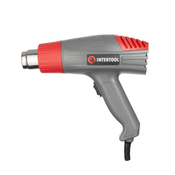 Строительный фен INTERTOOL DT-2416: 2000Вт, 300/500 л/мин.,2 скорости 400° и 600°C DT-2416 фото