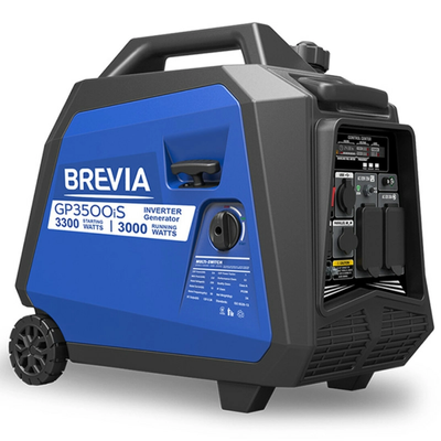 Потужний генератор інверторний бензиновий BREVIA GP3500iS : 3.0/3.3 кВт, 1 фаза, ручний стартер, обмотка 100% мідь 8148-01 фото