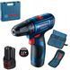 Шурупокрут акумуляторний BOSCH GSR 120-LI 06019G8002 (2акум.12В 2Аг/зарядний/кейс/набір біт) - фото товару 06019G8002
