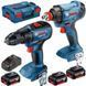 Профессиональный набор аккумуляторного инструмента Bosch GSR 18V-50 + GDX 180-LI 5Ah : с АКБ 18V 5 Ah-3 шт - фото товара 06019G5227