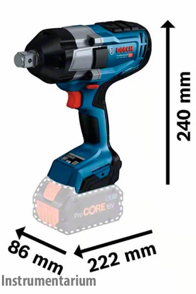 Аккумуляторный ударный гайковерт Bosch Professional GDS 18V-1050 H (без АКБ, 1050 Hm) 06019J8500 фото