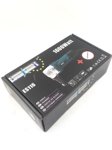 Електроножиці по металу висічні (електричні ножиці) Euro Craft ES116 : 1600 Вт, 2.5 мм різання металу, мережеві вирубні ножиці ES116 фото