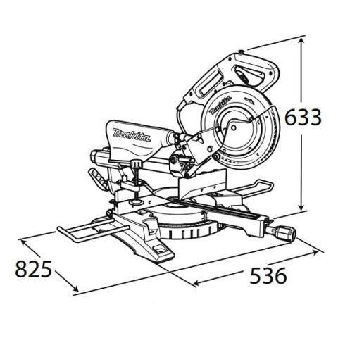 Професійна ручна торцювальна пила Makita LS1018LN : 1430 Вт, круг 260 мм, функція протяжки LS1018LN фото